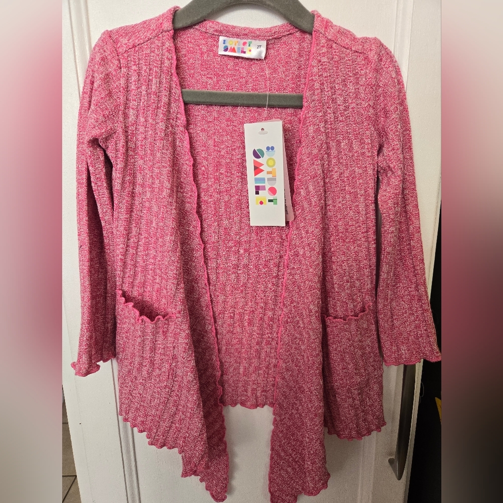 NWT 2T Dot Dot Smile ribbed open cardigan